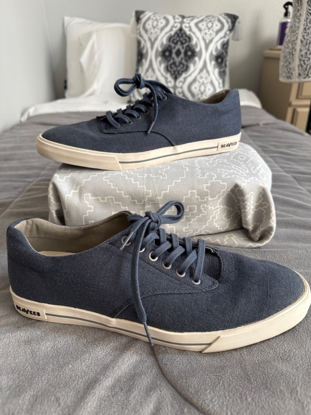 SeaVees Navy Canvas Low-Profile Men's Sneakers